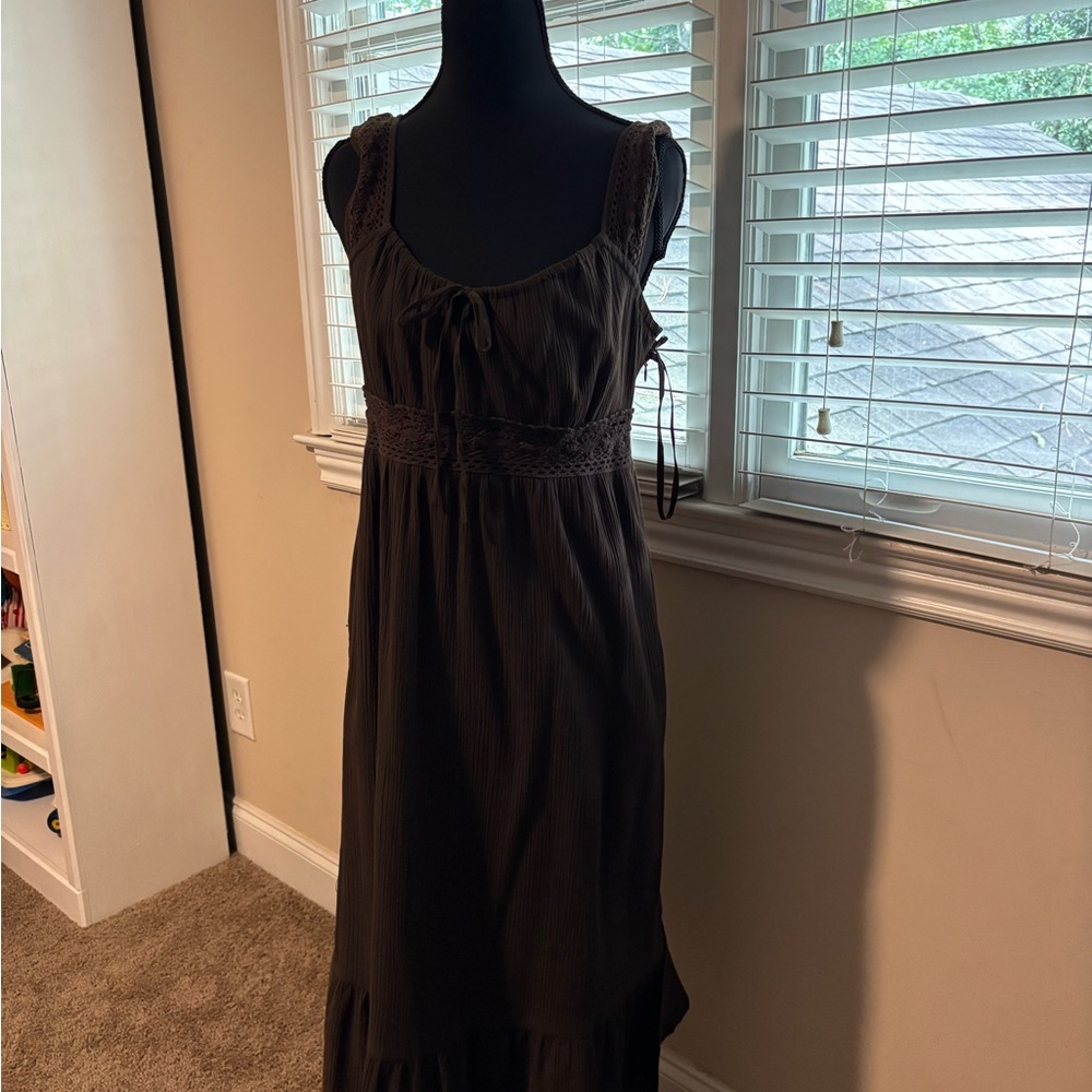 LOFT Dark Brown Maxi Dress